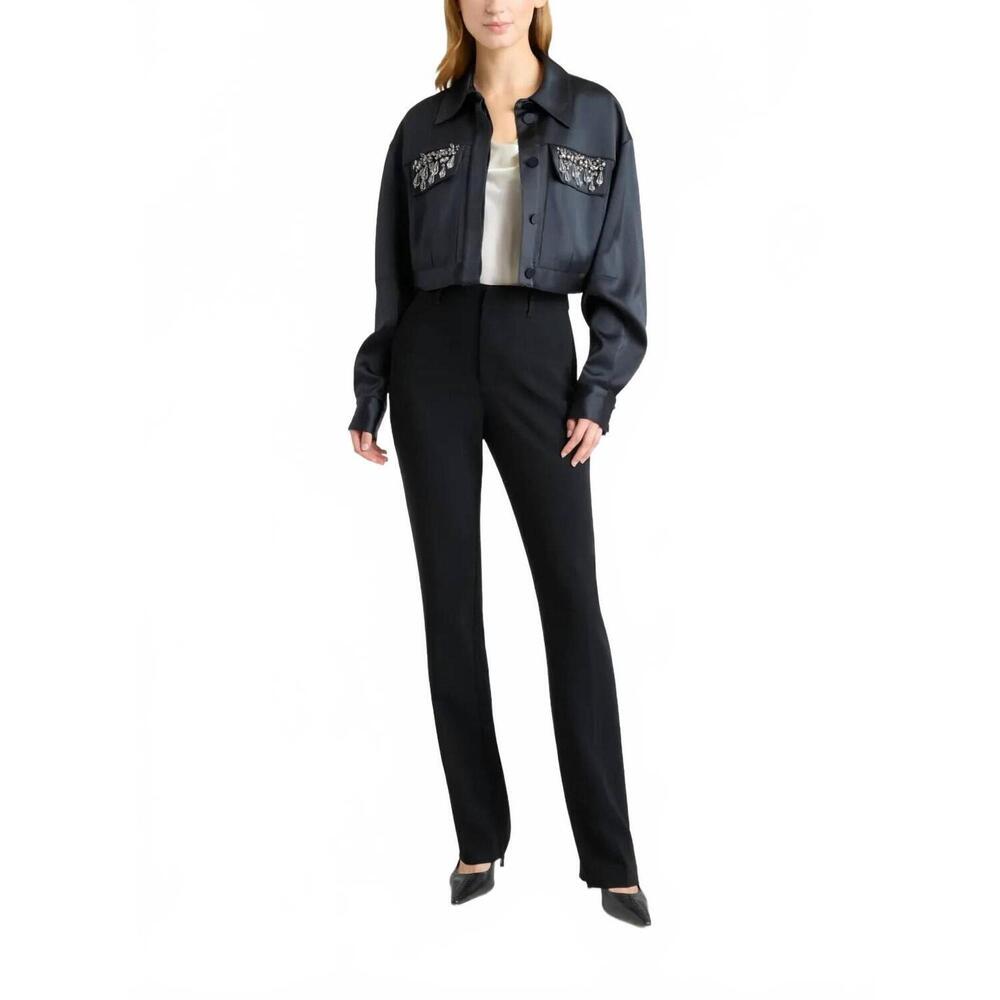 NEW CINQ A SEPT layered gemstone damoni jacket in black - Picture 6 of 6